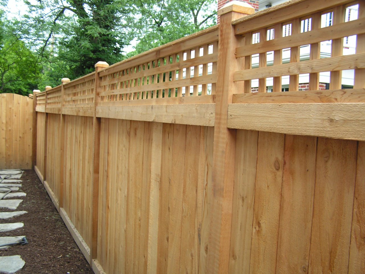 Inside View Cedar Fence - Cardinal Fence & Supply, Inc. 6' Traditi...